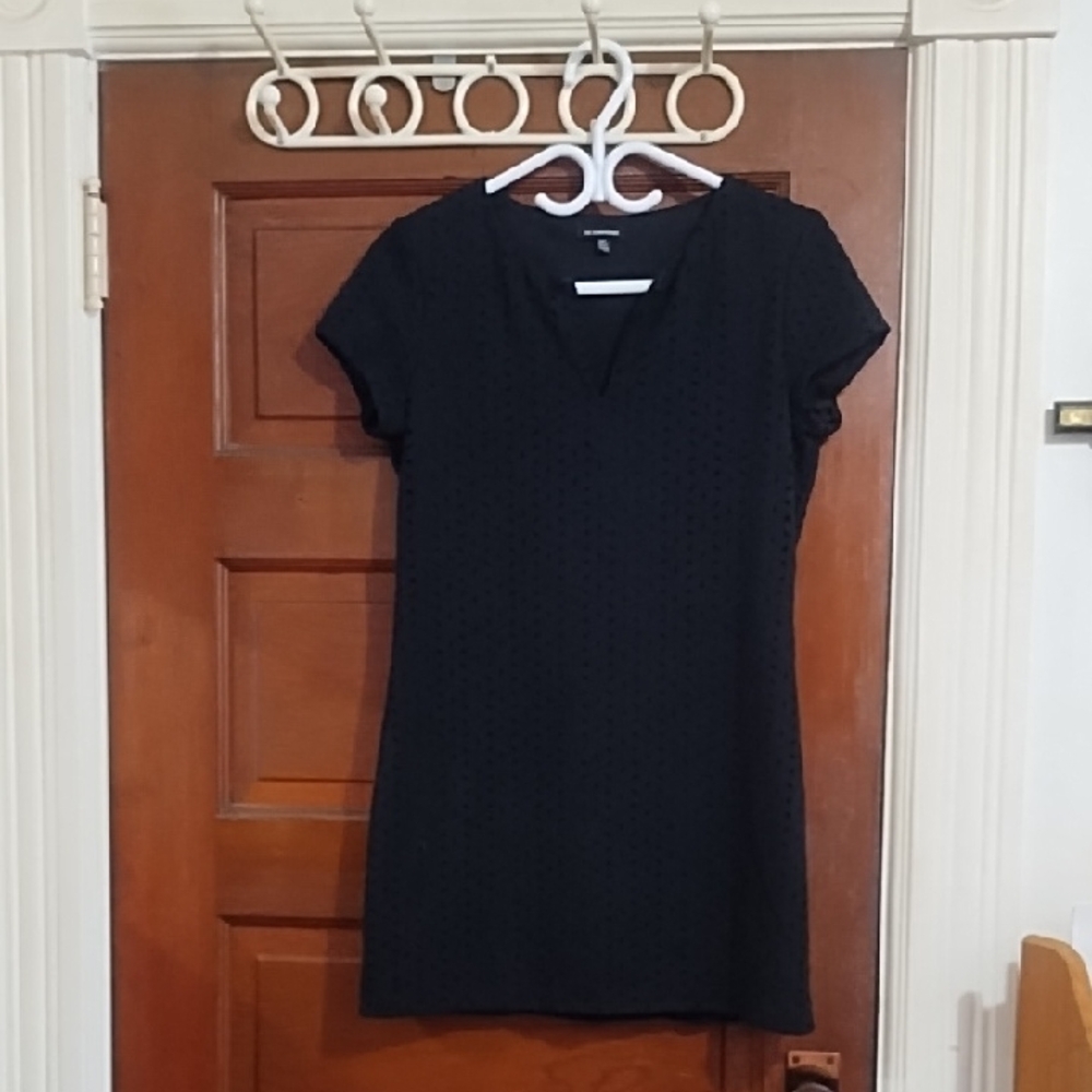 Le Chateau Black Eyelet Detail Dress